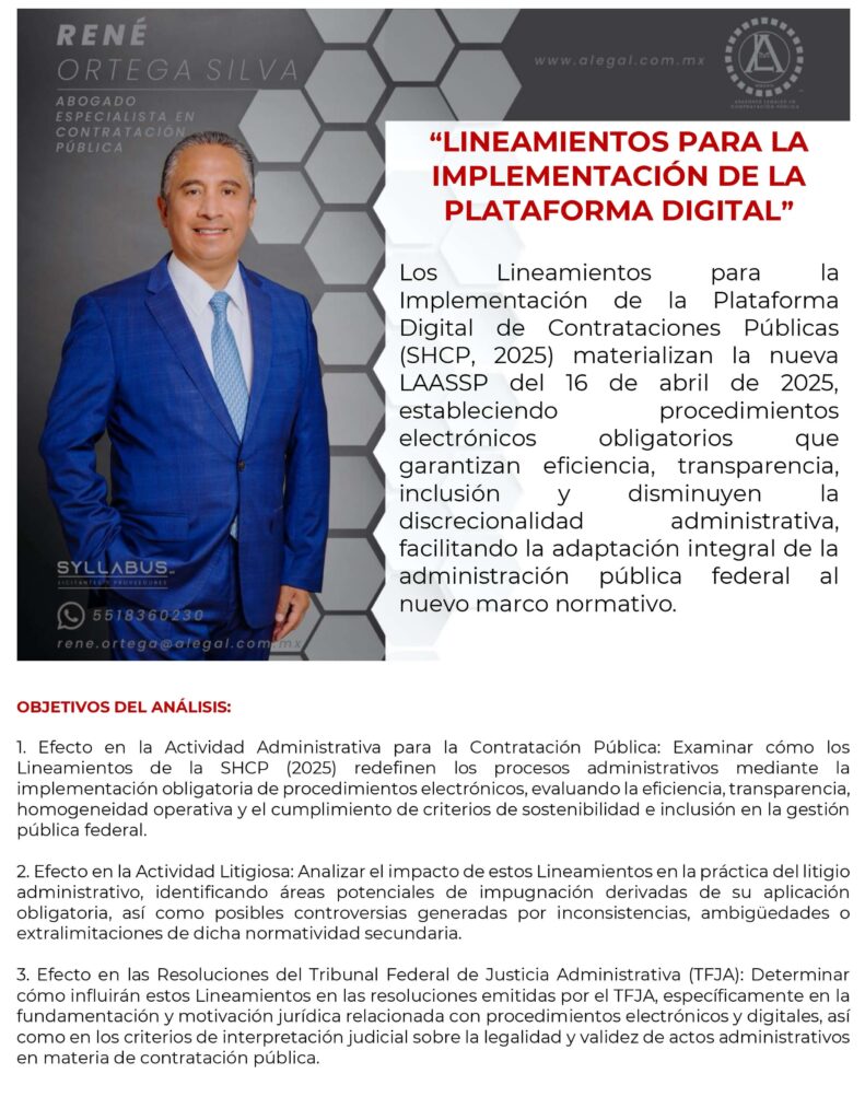 Lineamientos SHCP para la Implementación de la Plataforma Digital de Contrataciones Públicas
